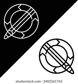 Projekt-Vektorsymbol, Lineales Symbol, aus der Sammlung von Work in Progress-Symbolen, einzeln auf schwarz-weißem Hintergrund.