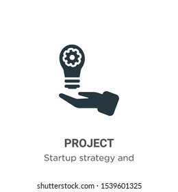 Project vector icon on white background. Flat vector project icon symbol sign from modern startup strategy and success collection for mobile concept and web apps design.