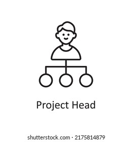 Project vector Outline Icon Design illustration. Project Managements Symbol on White background EPS 10 File