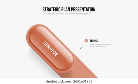 Project Visualization 1 Element Infografik-Folienlayout. Professionelle Report One Option Diagram Frame Design. Moderne Start Slideshow Vorlage Vektorgrafik.