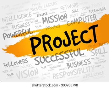 PROJECT word cloud, business concept
