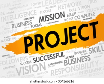 PROJECT word cloud, business concept