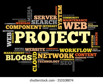 Project word cloud, business concept