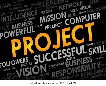 PROJECT word cloud, business concept