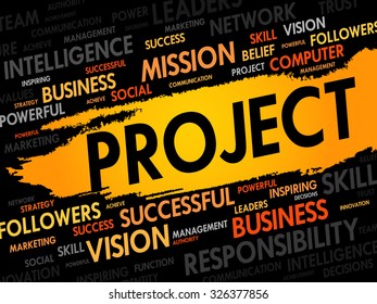 PROJECT word cloud, business concept