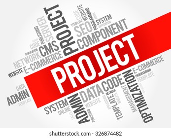 PROJECT word cloud, business concept