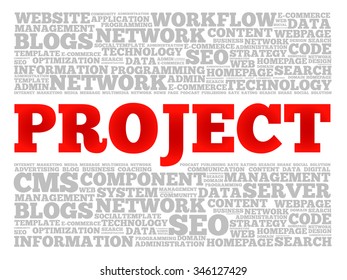 PROJECT word cloud, business concept