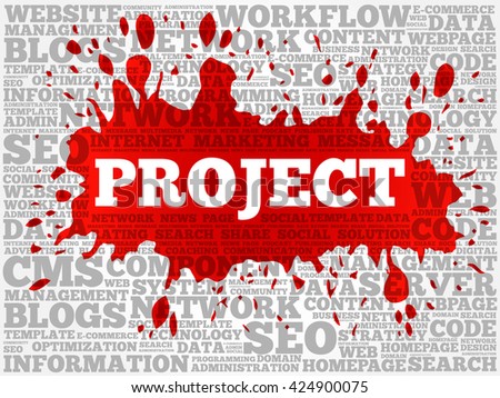 PROJECT word cloud, business concept