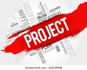 PROJECT word cloud, education concept