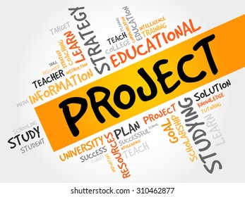 PROJECT word cloud, education concept