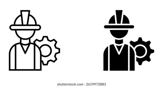 project workers icon white on background