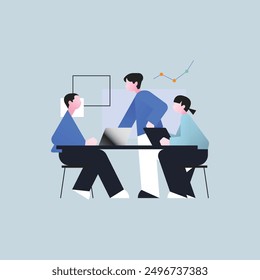 Project workflow abstract concept vector illustration set. dedicated team, coworking for freelancers, agile project management, meeting, IT outsource abstract metaphor.