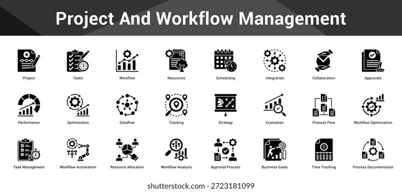 Conjunto cohesivo de iconos vectoriales minimalistas que representan ideas clave con claridad visual