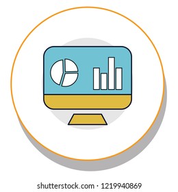 project working strategy trendy icon on white background for web graphic