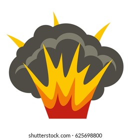 Projectile explosion icon flat isolated on white background vector illustration