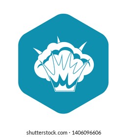 Projectile explosion icon. Simple illustration of projectile explosion vector icon for web