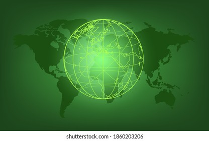 Projecting The Future world, holding a holographic projection