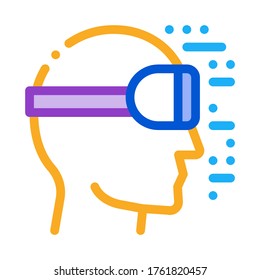 projecting reality through special glasses icon vector. projecting reality through special glasses sign. color symbol illustration