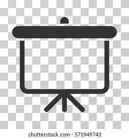 Projection Board icon. Vector illustration style is flat iconic symbol, gray color, transparent background. Designed for web and software interfaces.
