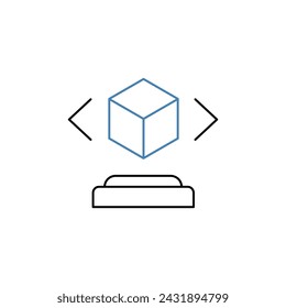 projection concept line icon. Simple element illustration. projection concept outline symbol design.