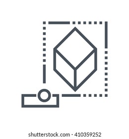 Projection mapping icon suitable for info graphics, websites and print media and  interfaces. Line vector icon.