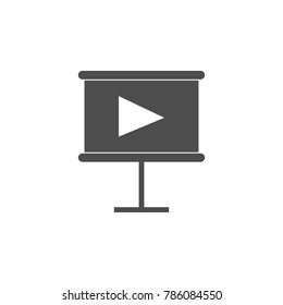 projection screen icon. Cinema element icon. Premium quality graphic design. Signs, outline symbols collection icon for websites, web design, mobile app, info graphics on white background