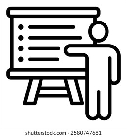 Projection Screen Icon Element For Design