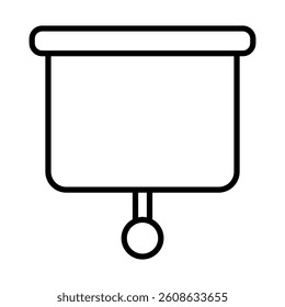 Projection Screen Vector Line Icon Design
