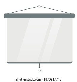 Pantalla de proyección. Pantalla para demostración de video.