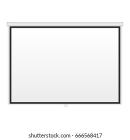 Projection Vector Screen. Presentation Realistic Board. 