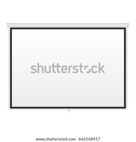 Projection vector screen. Presentation realistic board. 