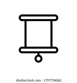Projector Board (Back To School) icon outline vector. isolated on white background