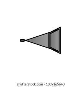 Icono del vector de gradiente de color del cine del proyector