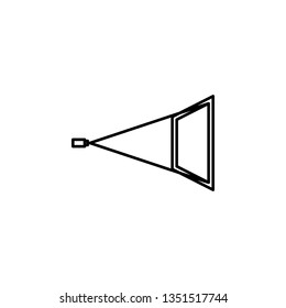 projector cinema icon. Simple thin line, outline vector of movie, cinema, film, screen, flicks icons for UI and UX, website or mobile application