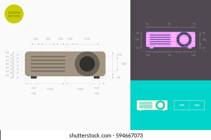 projector color icon (golden section)