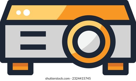 Projector Color Line Icon - Single Icon, Vector
