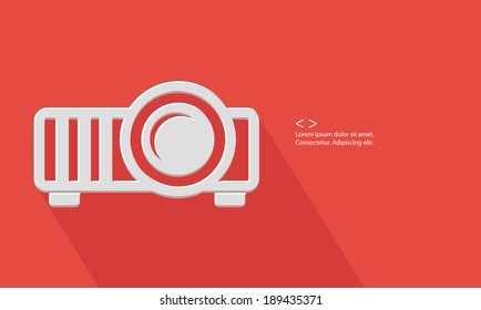 Projector concept,Blank for text,vector