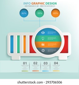Projector design info graphic design,clean vector