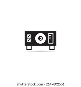 icono del dispositivo del proyector sobre fondo blanco