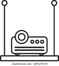 Projector device for presentation icon vector