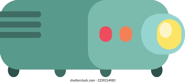 Projector device for presentation icon vector. Electronic gadget technology for presenting project on conference or office meeting in office. Digital technology flat cartoon illustration