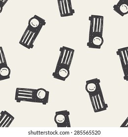 projector doodle seamless pattern background