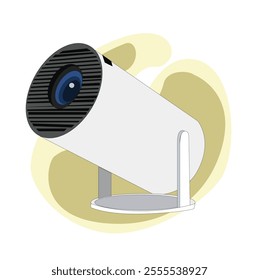 projector for education, entertainment, business presentation realistic icon. projector mini