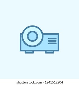 projector field outline icon. Element of 2 color simple icon. Thin line icon for website design and development, app development. Premium icon