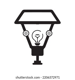 Projector Flashlight Gaslight Kerosene Icon | Black Vector Illustration |