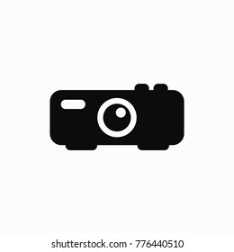 Projector flat design illustration. Simple vector icon.
