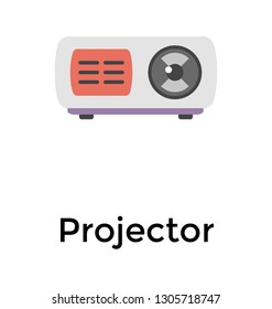 Projector flat icon vector