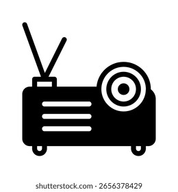 Icono de glifo de proyector. Iconos de trazo editables. Se puede utilizar para Web, App móviles y software.