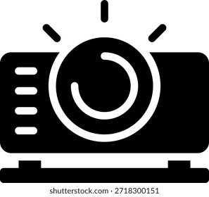 projector glyph icon illustration vector