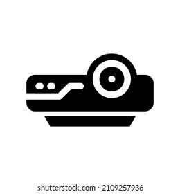 Projector glyph style icon for film presentation business meeting vector illustration and other